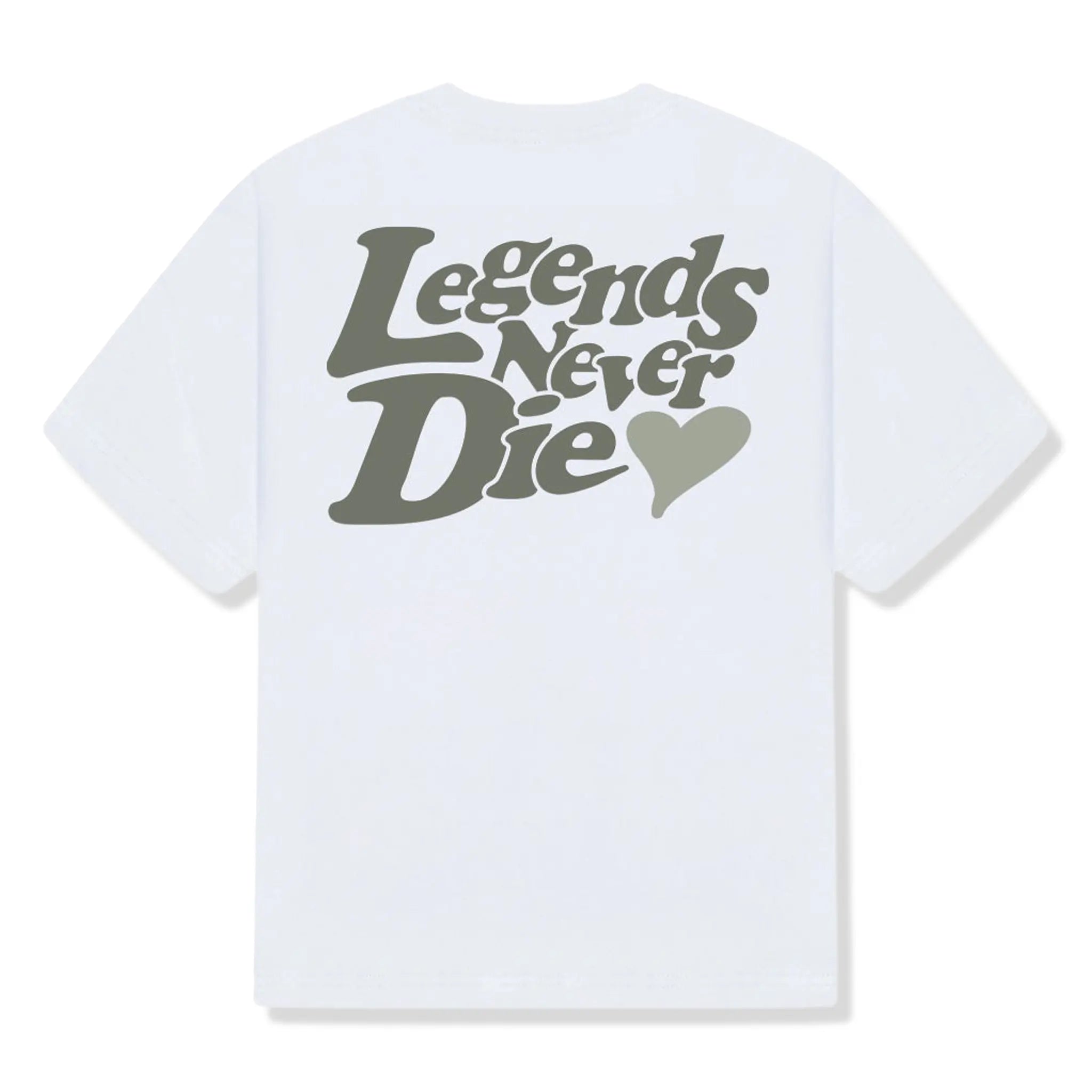 Back View of Légende Paris Lnd White Khaki T Shirt LPTEE177
